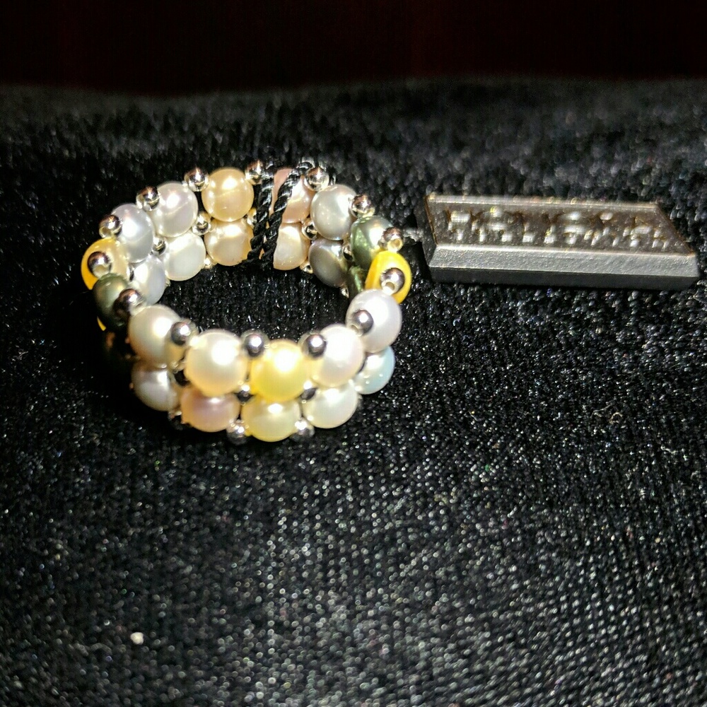 Honora Freshwater Pearl Multi-Pastel Stretch Ring